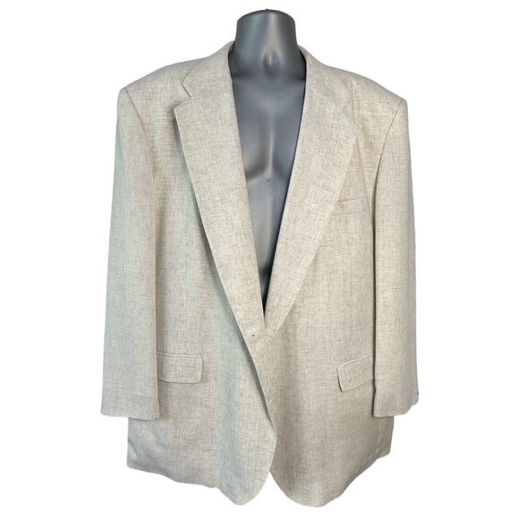 David Taylor Linen Blend Two Button Front  Sports Jacket, Size 44R (Measured) - Picture 1 of 10